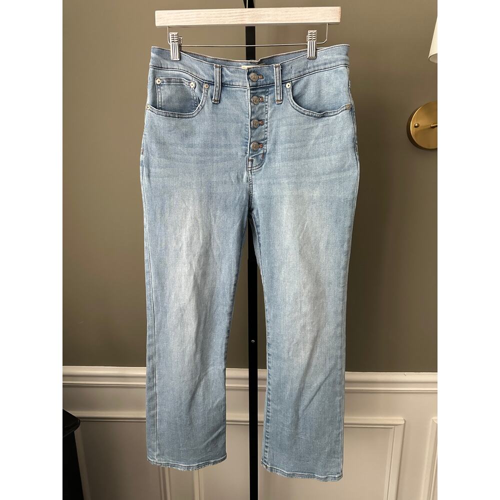 Madewell Cali Denim Boot Cut Jean Button Fly Size 28 - Picture 2 of 8